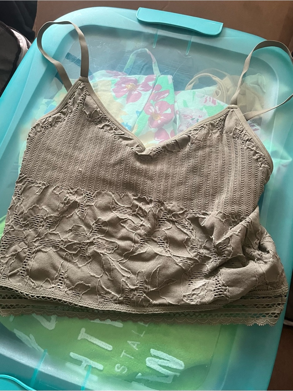 Aerie Superchill Cropped Cami XS